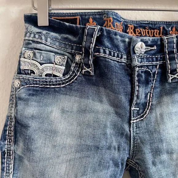 Rock Revival Sakai Ankle Skinny Embellished Jeans Size 26 - Picture 5 of 14